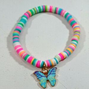 Handmade Multicolored Clay Bead Bracelet Jewelry 292